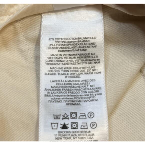 Brooks Brothers Pants Mens 30x30 Khaki Advantage Chino Wrinkle Resistant Stretch - Picture 12 of 15